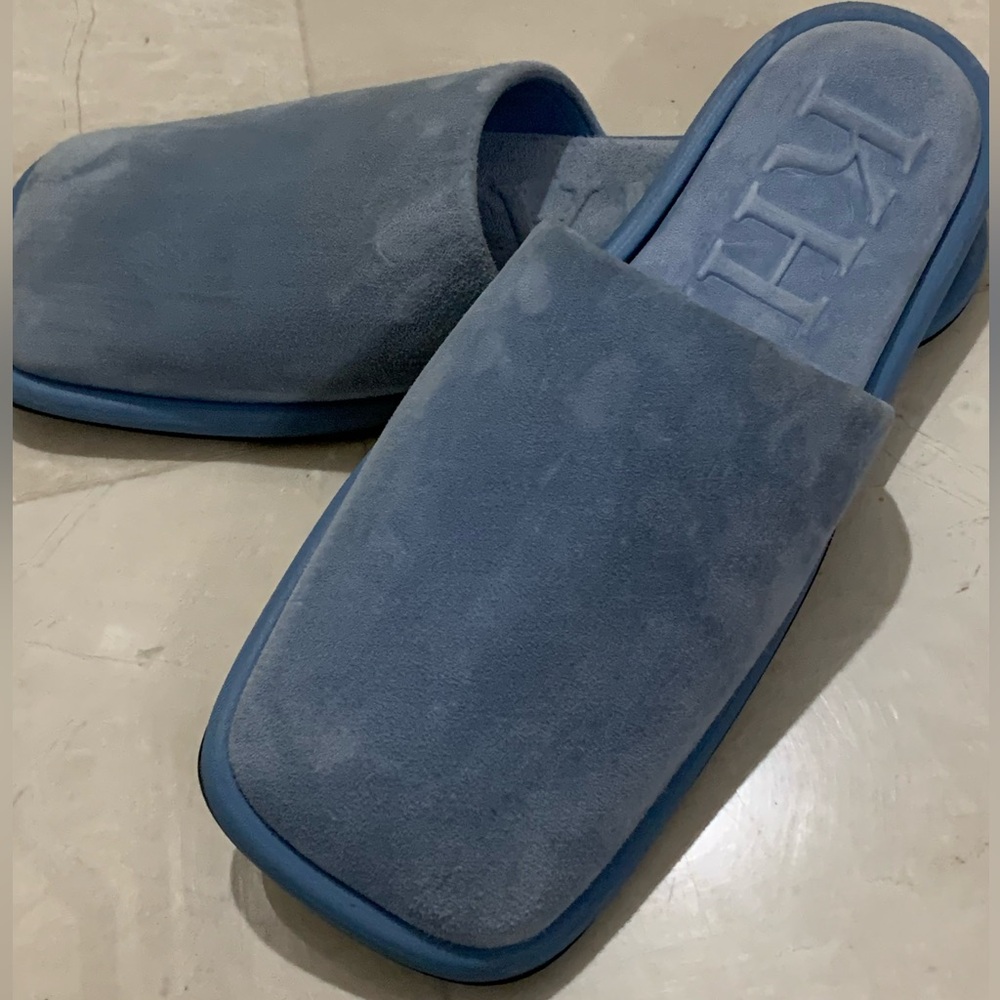 KHAITE Women's Monaco Suede Slide Slippers Size 38